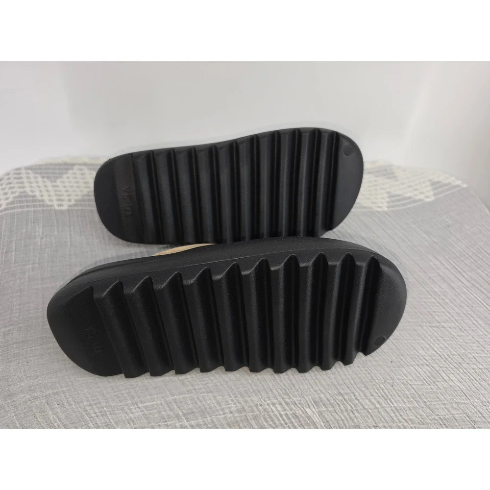 Mens Black Foam Slide Sandals Open Toe Platform Comfort Slides YS-01 Size 10US